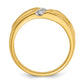 IBGoodman Men's Polished and Satin 3-Stone 1/4 Carat AA Quality Diamond Ring - WBC