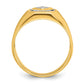 IB Goodman Mens Polished and Satin 1/6 carat Diamond Complete Ring - WBC