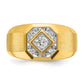 IB Goodman Mens Polished and Satin 1/6 carat Diamond Complete Ring - WBC