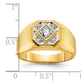 IB Goodman Mens Polished and Satin 1/6 carat Diamond Complete Ring - WBC