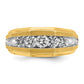 IBGoodman with Rhodium Men's Polished and Satin 5-Stone 1 Carat AA Quality Diamond Ring - WBC