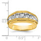 IBGoodman with Rhodium Men's Polished and Satin 5-Stone 1 Carat AA Quality Diamond Ring - WBC