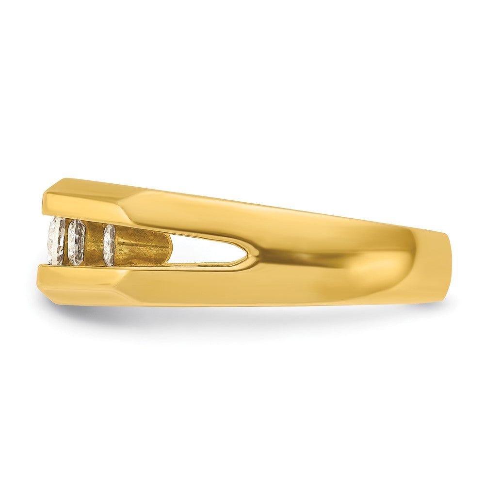 IB Goodman Mens Polished Channel-set 5-Stone 1/2 Carat AA Quality Diamond Ring - WBC