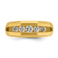 IB Goodman Mens Polished Channel-set 5-Stone 1/2 Carat AA Quality Diamond Ring - WBC