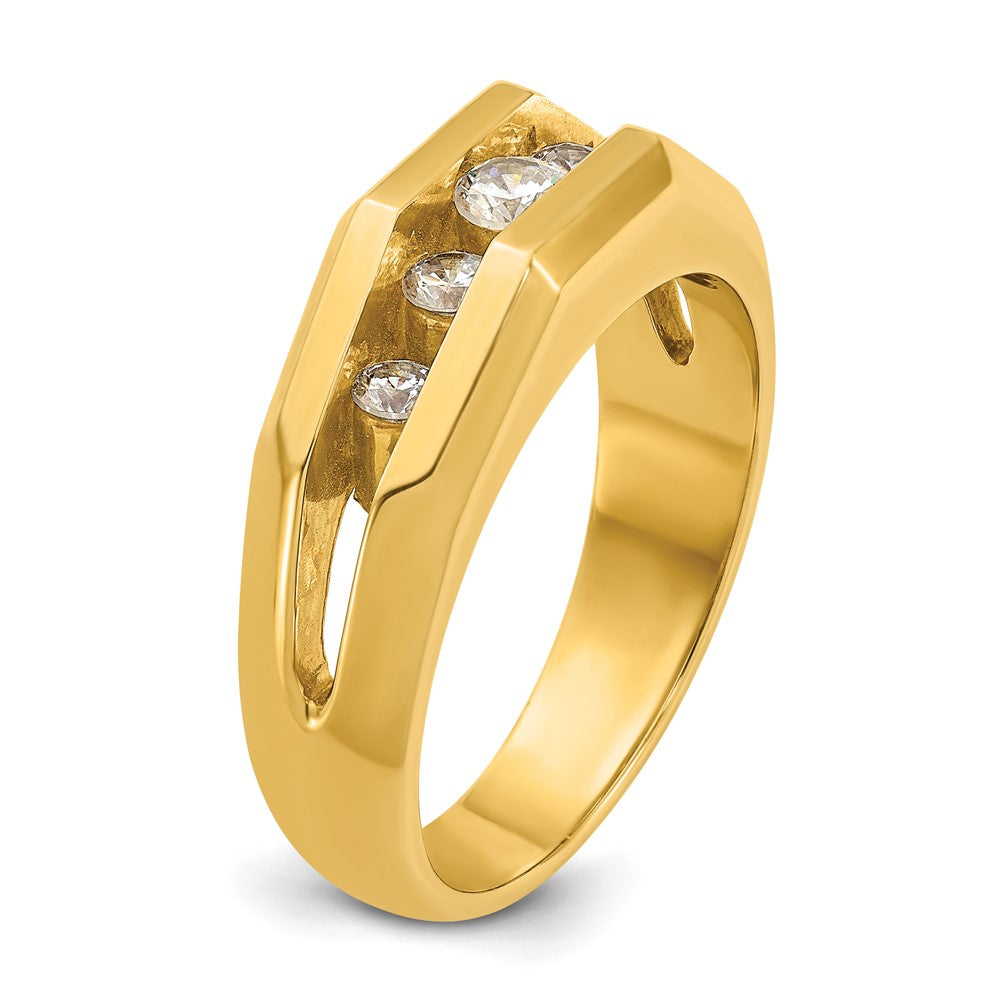 IB Goodman Mens Polished Channel-set 5-Stone 1/2 Carat AA Quality Diamond Ring - WBC