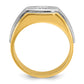 IB Goodman Two-tone Mens Polished and Satin 1/3 carat Diamond Complete Ring - WBC