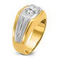 IB Goodman Two-tone Mens Polished and Satin 1/3 carat Diamond Complete Ring - WBC