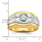 IB Goodman Two-tone Mens Polished and Satin 1/3 carat Diamond Complete Ring - WBC
