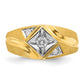 IB Goodman with Rhodium Mens Satin 1/5 carat Diamond Complete Ring - WBC