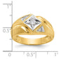 IB Goodman with Rhodium Mens Satin 1/5 carat Diamond Complete Ring - WBC