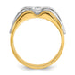 IB Goodman Two-tone Mens 3/4 carat Diamond Complete Ring - WBC