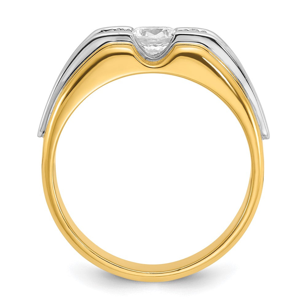 IB Goodman Two-tone Mens 3/4 carat Diamond Complete Ring - WBC