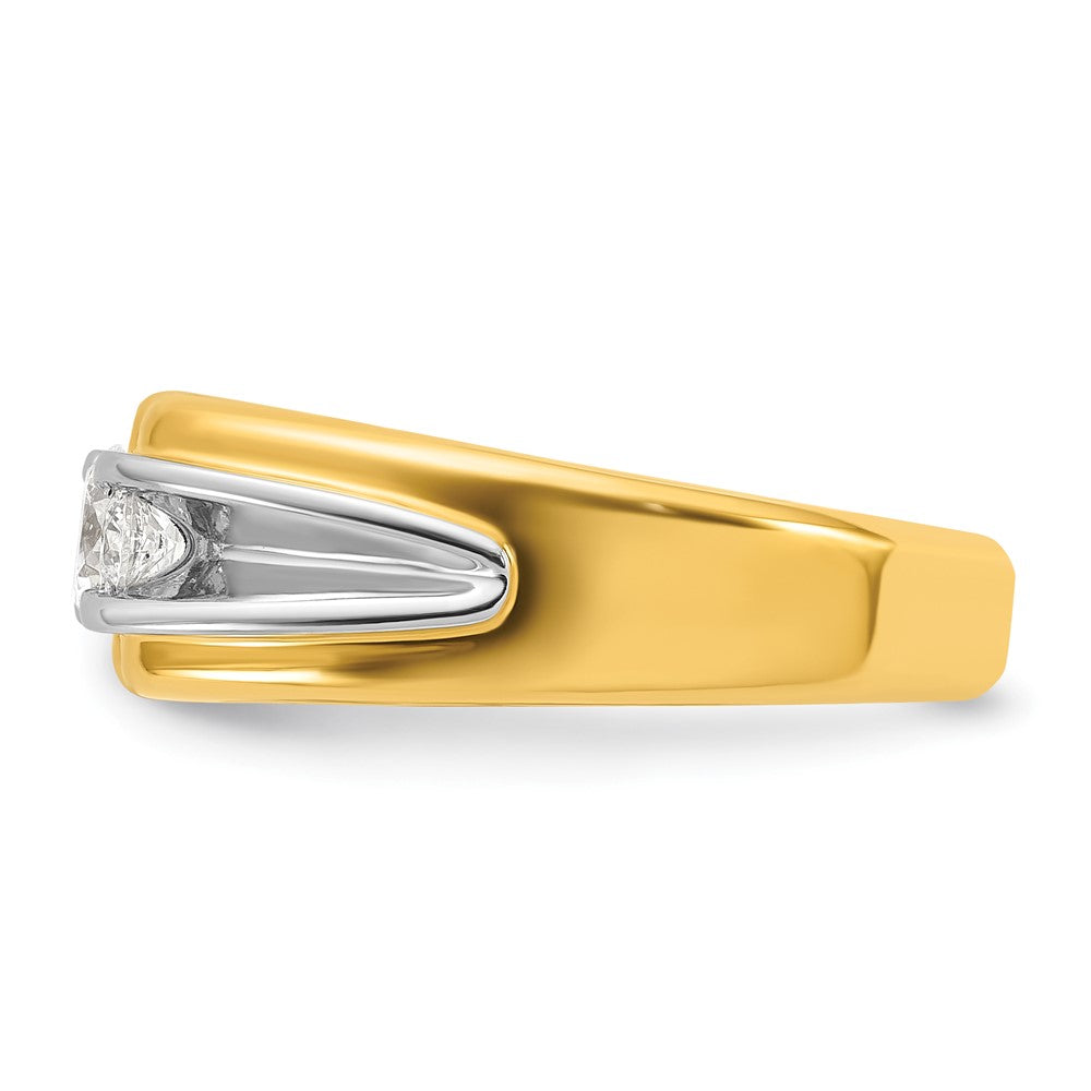 IB Goodman Two-tone Mens 3/4 carat Diamond Complete Ring - WBC