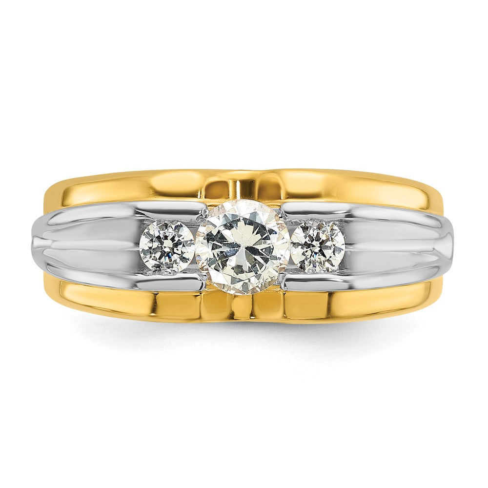 IB Goodman Two-tone Mens 3/4 carat Diamond Complete Ring - WBC