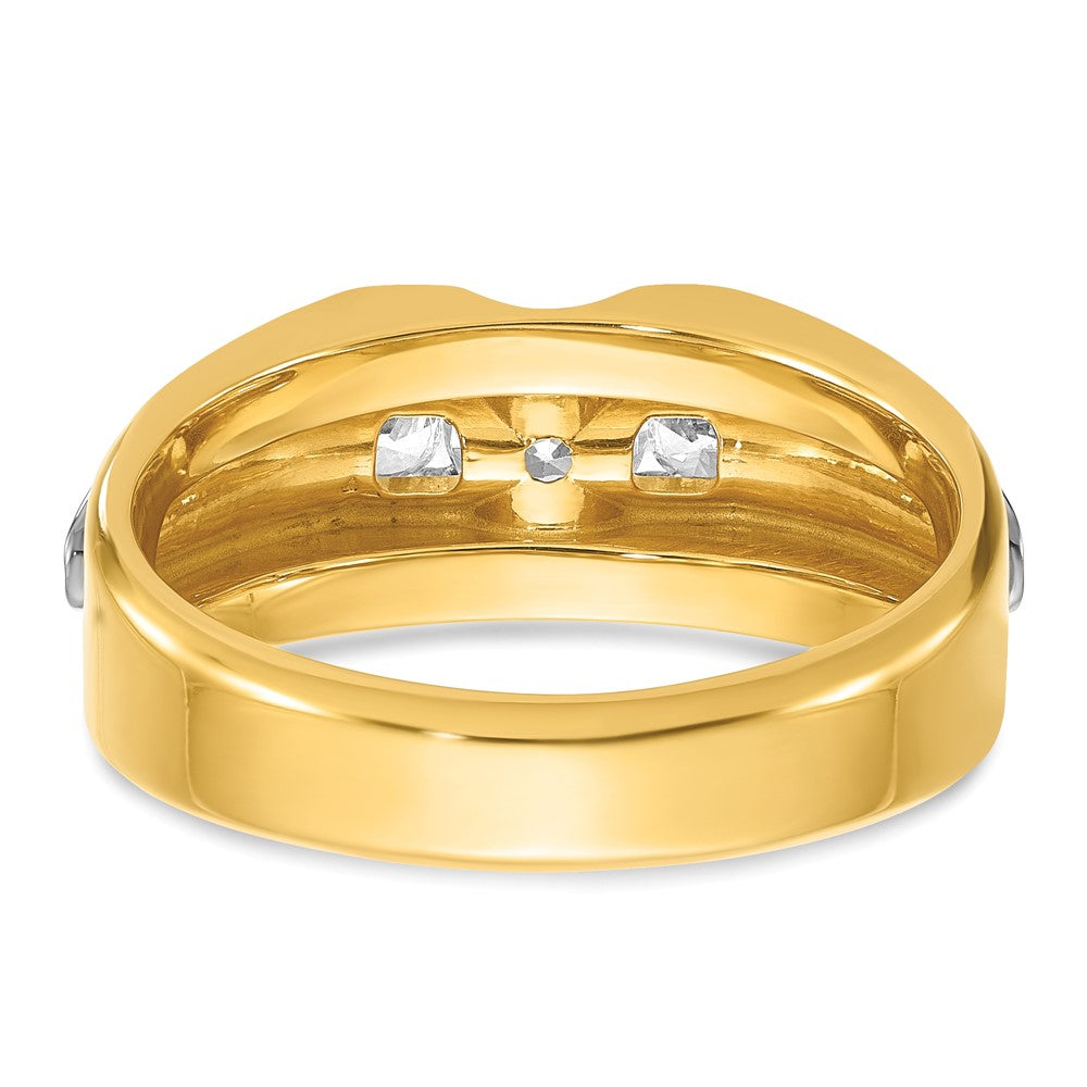 IB Goodman Two-tone Mens 3/4 carat Diamond Complete Ring - WBC
