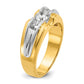 IB Goodman Two-tone Mens 3/4 carat Diamond Complete Ring - WBC