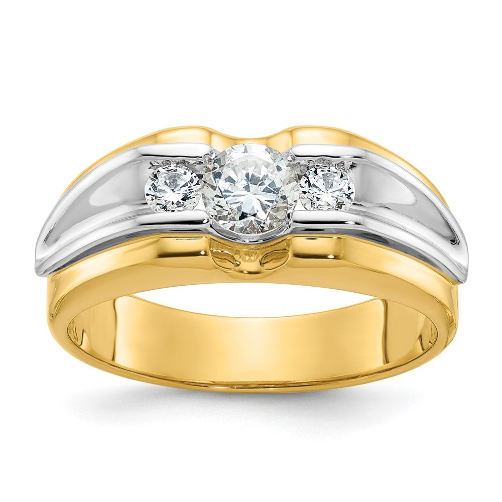 IB Goodman Two-tone Mens 3/4 carat Diamond Complete Ring - WBC