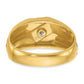IBGoodman with Black Rhodium Men's Polished and Grooved 1/6 Carat AA Quality Diamond Ring - WBC