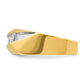 IBGoodman with Rhodium Men's Polished and Grooved 3-Stone 1/3 Carat AA Quality Diamond Ring - WBC