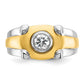 IB Goodman Two-tone Mens 1/2 carat Diamond Complete Ring - WBC