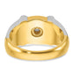 IB Goodman Two-tone Mens 1/2 carat Diamond Complete Ring - WBC