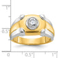 IB Goodman Two-tone Mens 1/2 carat Diamond Complete Ring - WBC