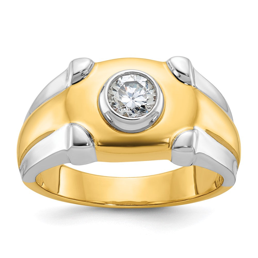 IB Goodman Two-tone Mens 1/2 carat Diamond Complete Ring - WBC
