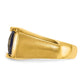 IB Goodman Mens Barrel Lab Created Sapphire and 1/20 carat Diamond Complete Ring - WBC