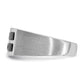 IB Goodman Mens Polished and Satin 2-Row Onyx Ring - WBC
