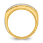 IBGoodman Two-tone Men's Polished and Grooved 7-Stone 3/4 Carat AA Quality Diamond Ring - WBC