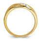 IBGoodman with Rhodium Men's Polished and Satin X 1/10 Carat AA Quality Diamond Ring - WBC