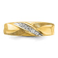 IBGoodman with Rhodium Men's Polished and Satin X 1/10 Carat AA Quality Diamond Ring - WBC