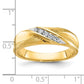 IBGoodman with Rhodium Men's Polished and Satin X 1/10 Carat AA Quality Diamond Ring - WBC