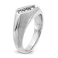 IBGoodman Men's Polished and Satin 3-Stone 1/2 Carat AA Quality Diamond Ring - WBC