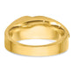 IBGoodman Two-tone Men's Polished Satin and Grooved 4-Stone 1/4 Carat AA Quality Diamond Ring - WBC