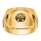 IBGoodman Two-tone Men's Polished and Satin 1 Carat AA Quality Diamond Cluster Ring - WBC