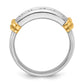 IBGoodman Two-tone Men's Polished and Grooved 5-Stone 1 Carat AA Quality Diamond Ring - WBC