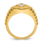 IBGoodman Men's Polished Satin and Textured 1/2 Carat AA Quality Diamond Ring - WBC