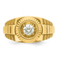 IBGoodman Men's Polished Satin and Textured 1/2 Carat AA Quality Diamond Ring - WBC