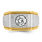 IB Goodman Two-tone Mens Polished and Satin 1 carat Diamond Complete Ring - WBC