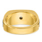 IBGoodman Two-tone Men's Polished Satin and Grooved 5-Stone 1/2 Carat A Quality Diamond Ring - WBC