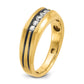IBGoodman with Black Rhodium Men's Polished Satin and Grooved 1/4 Carat AA Quality Diamond 5-Stone Ring - WBC