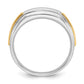 IBGoodman Two-tone Men's Polished and Grooved 5-Stone 1/4 Carat AA Quality Diamond Ring - WBC