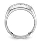 IBGoodman Men's Polished and Brushed 5-Stone 1/2 Carat AA Quality Diamond Ring - WBC