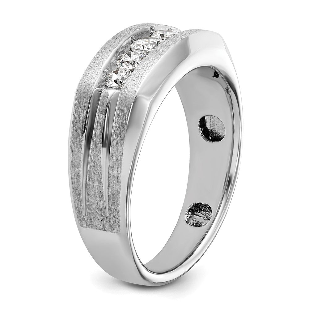 IBGoodman Men's Polished and Brushed 5-Stone 1/2 Carat AA Quality Diamond Ring - WBC