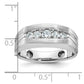 IBGoodman Men's Polished and Brushed 5-Stone 1/2 Carat AA Quality Diamond Ring - WBC