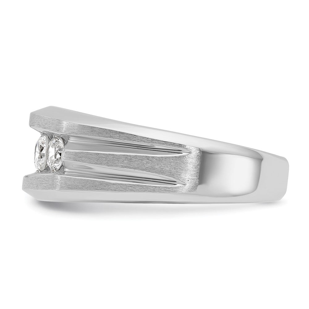 IBGoodman Men's Polished Satin and Grooved 5-Stone 1 Carat AA Quality Diamond Ring - WBC