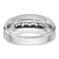 IBGoodman Men's Polished Satin and Grooved 5-Stone 1 Carat AA Quality Diamond Ring - WBC