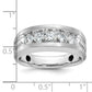 IBGoodman Men's Polished Satin and Grooved 5-Stone 1 Carat AA Quality Diamond Ring - WBC
