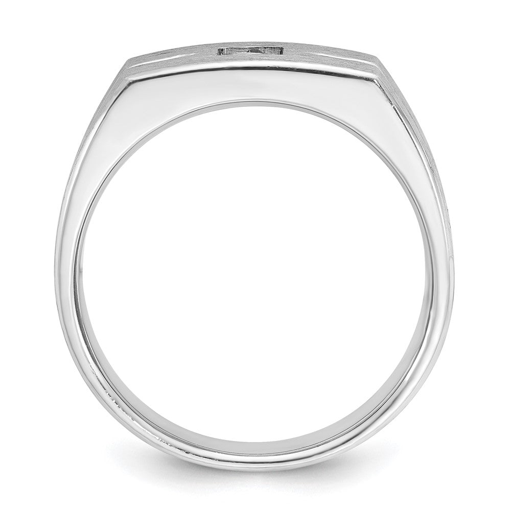IB Goodman Mens Polished and Satin 1/4 carat Diamond Complete Ring - WBC
